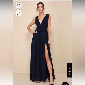Heavenly Hues Navy Blue Maxi Dress - prom dress, wedding guest dress